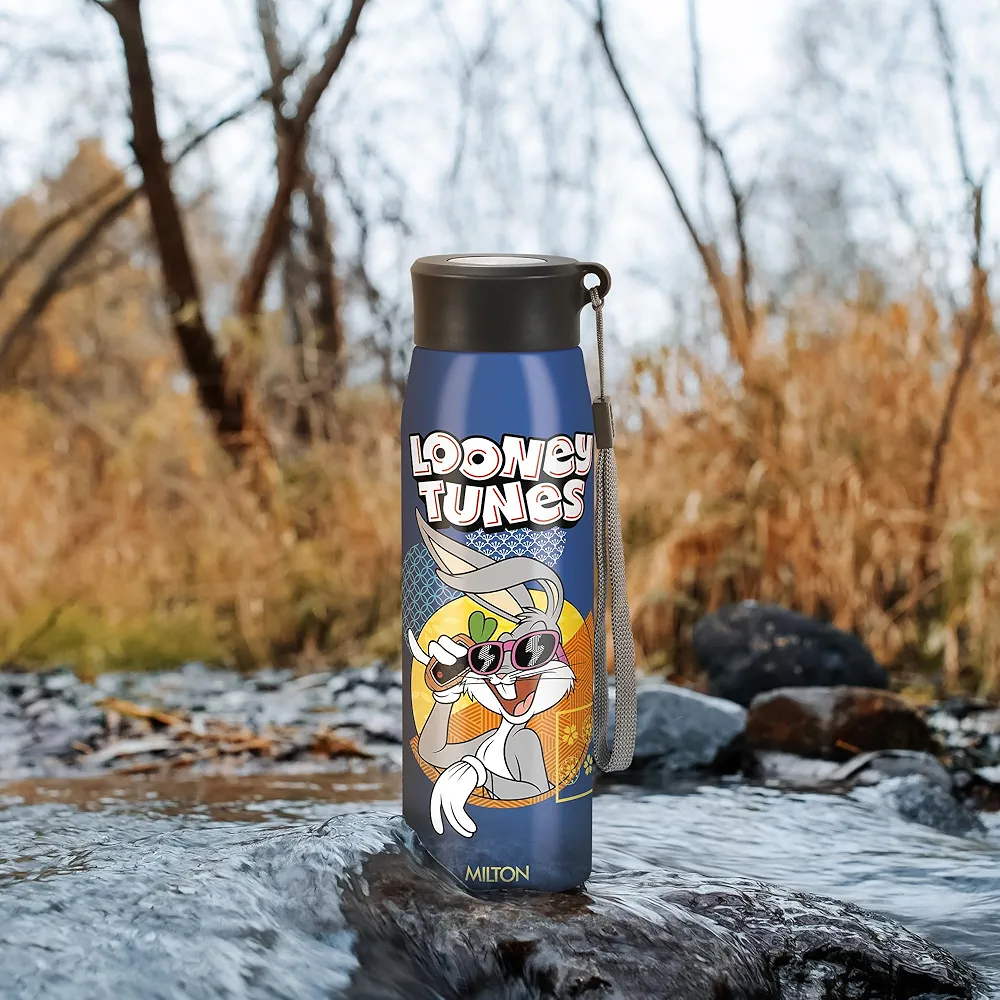 Milton Handy Design 650 Stainless Steel Water Bottle, 690 ml (Looney Tunes - Bunny) | Single walled | Leak Proof | Easy to Carry | Home | Kitchen - Image 7
