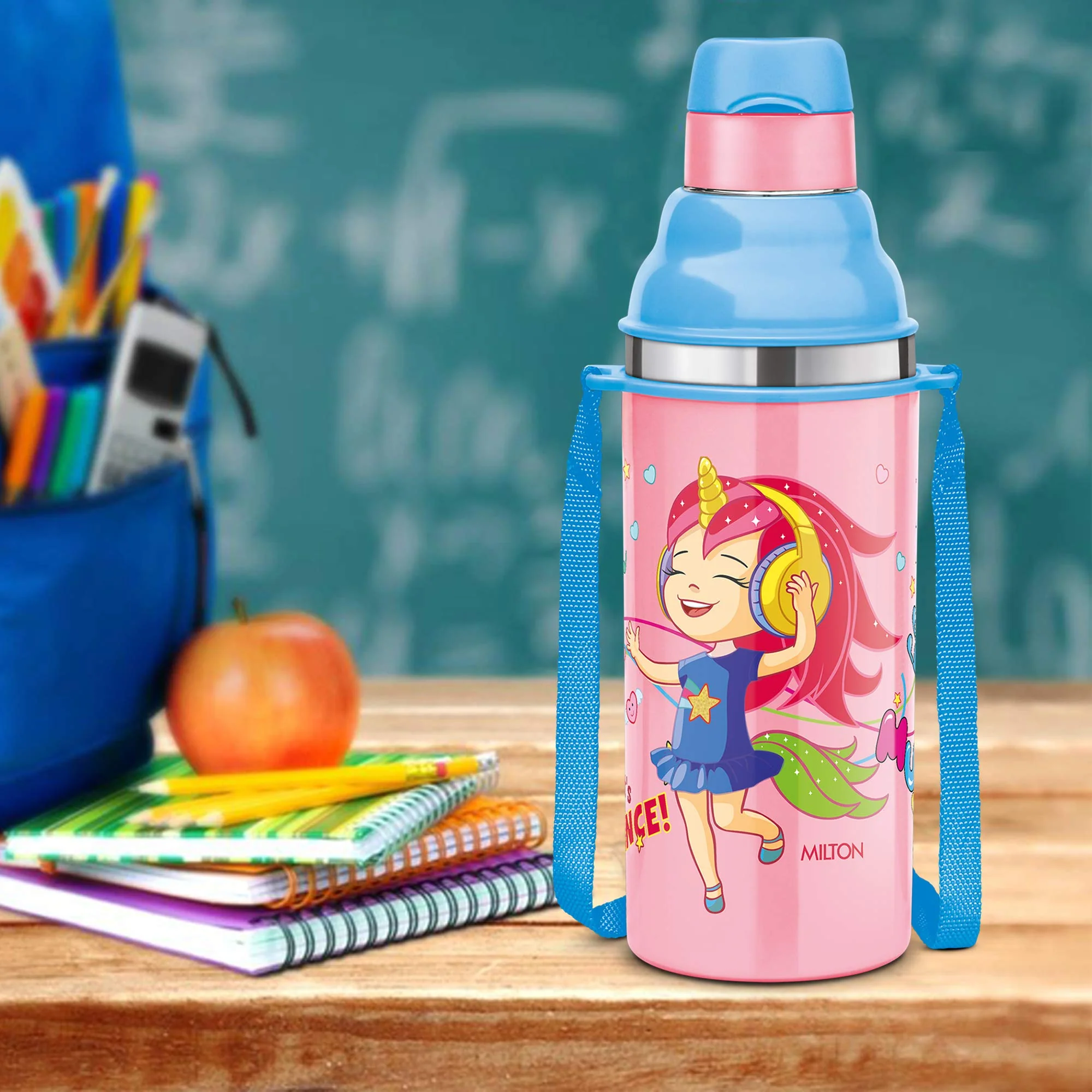 Milton Kool Stunner 400 Kids Plastic Insulated Water Bottle with Straw, 404 ml, Sipper Bottle, Leak Proof, BPA Free, Food Grade, School & Picnic Bottle, Pink - Image 5