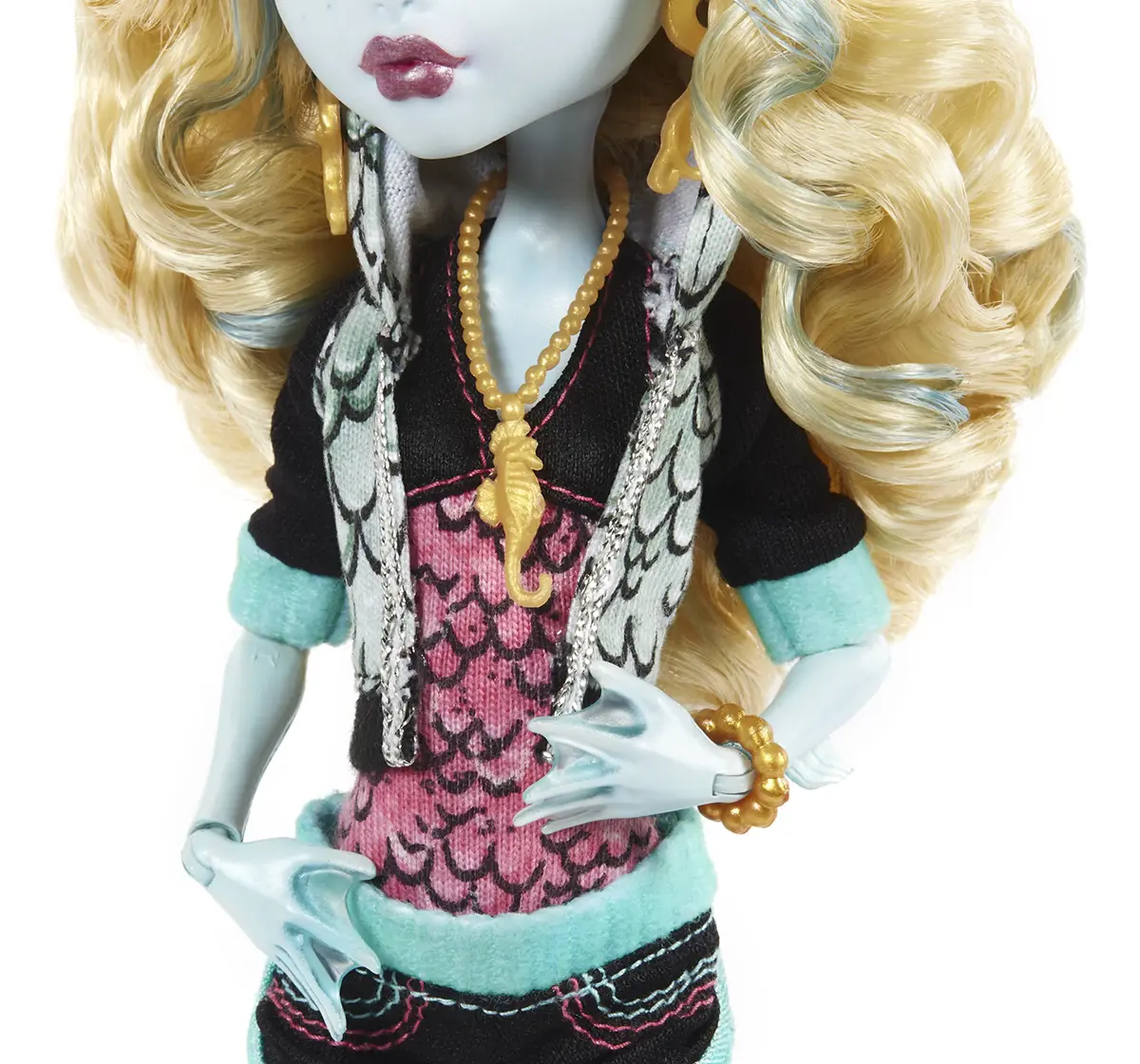 Monster High Lagoona Blue Reproduction Doll With Doll Stand & Accessories HGC32 - Image 5