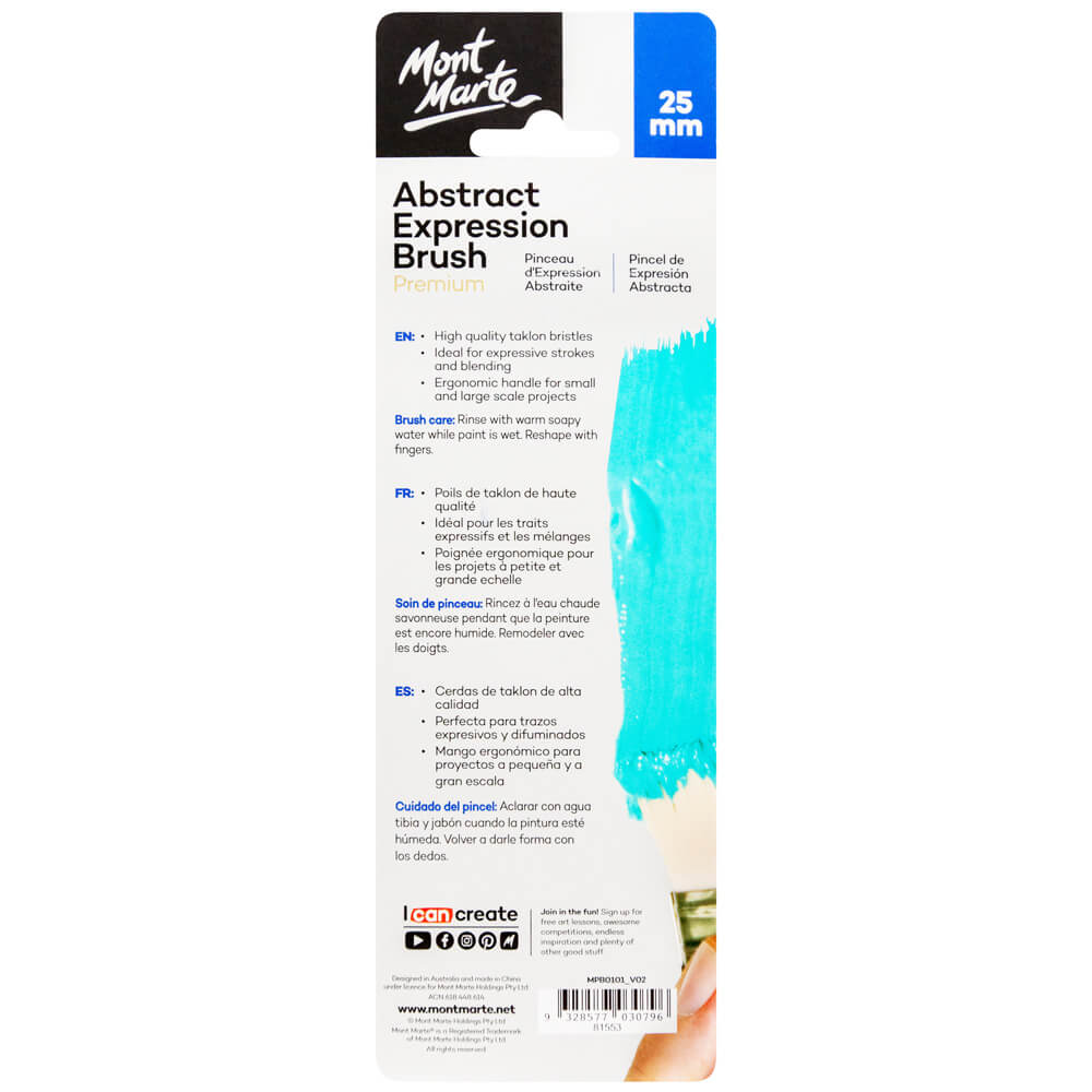 Mont Marte Abstract Expression Brush Premium 25mm - Image 3
