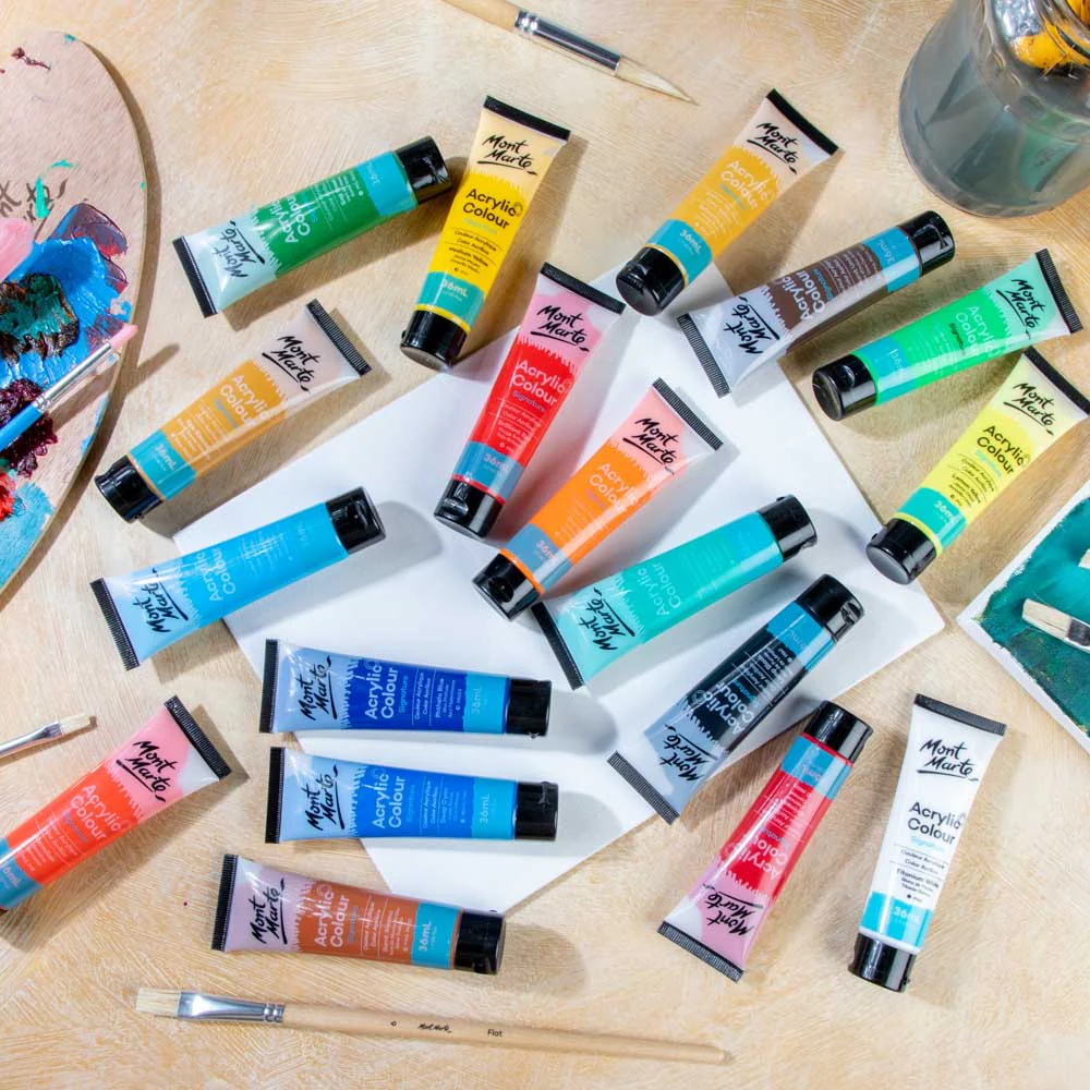 Mont Marte Acrylic Colour Paint Set Signature 18pc x 36ml - Image 3