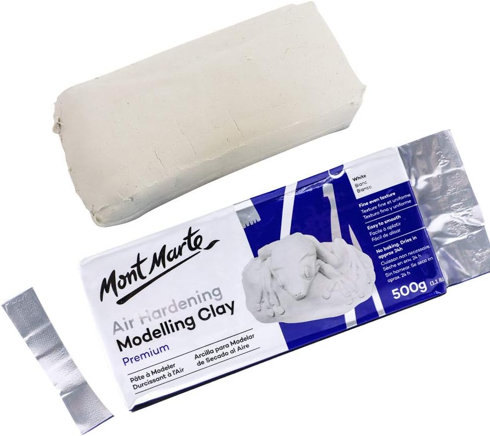 Mont Marte Air Hardening Modelling Clay - White 500gms - Image 3