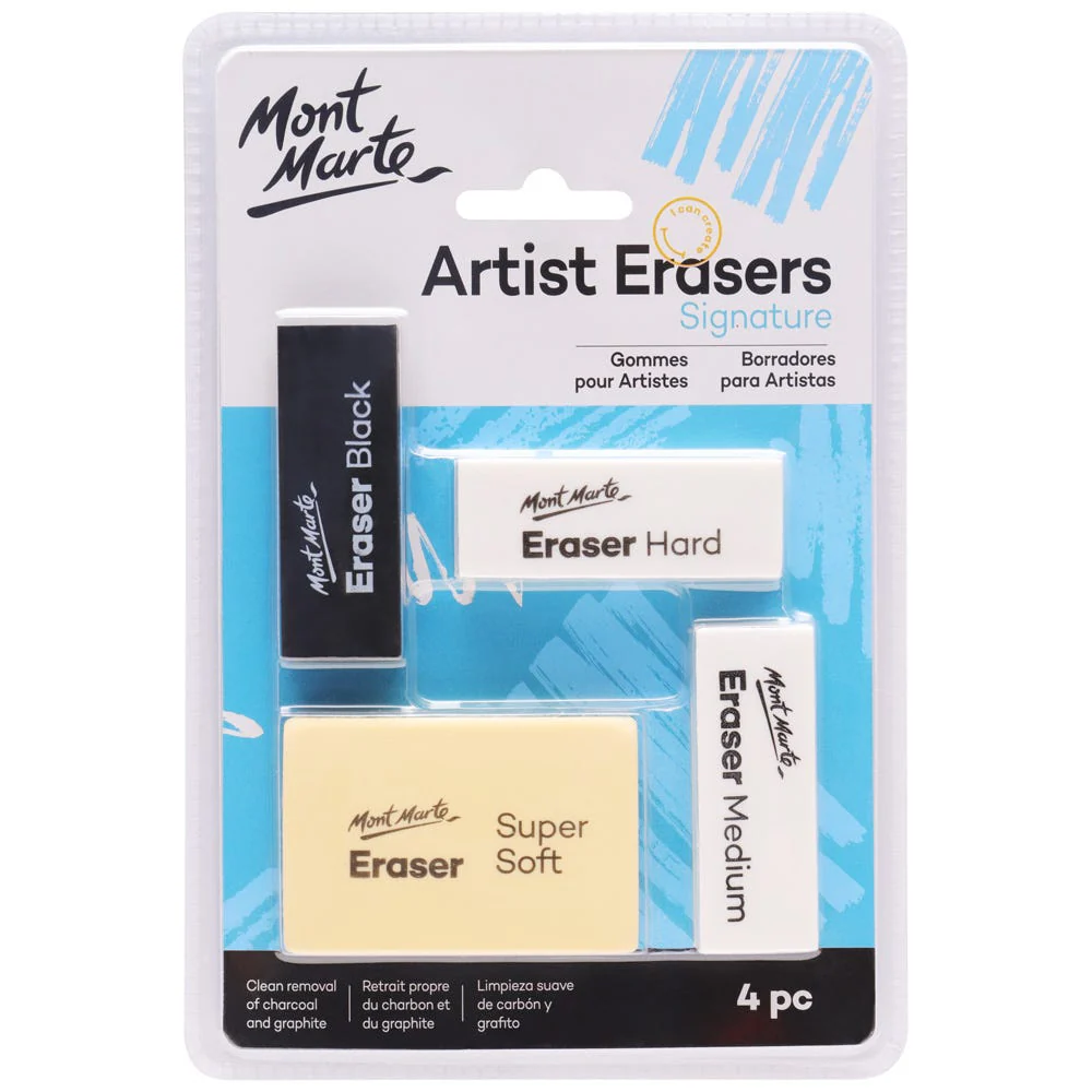 Mont Marte Artist Eraser Signature 4 Piece Set