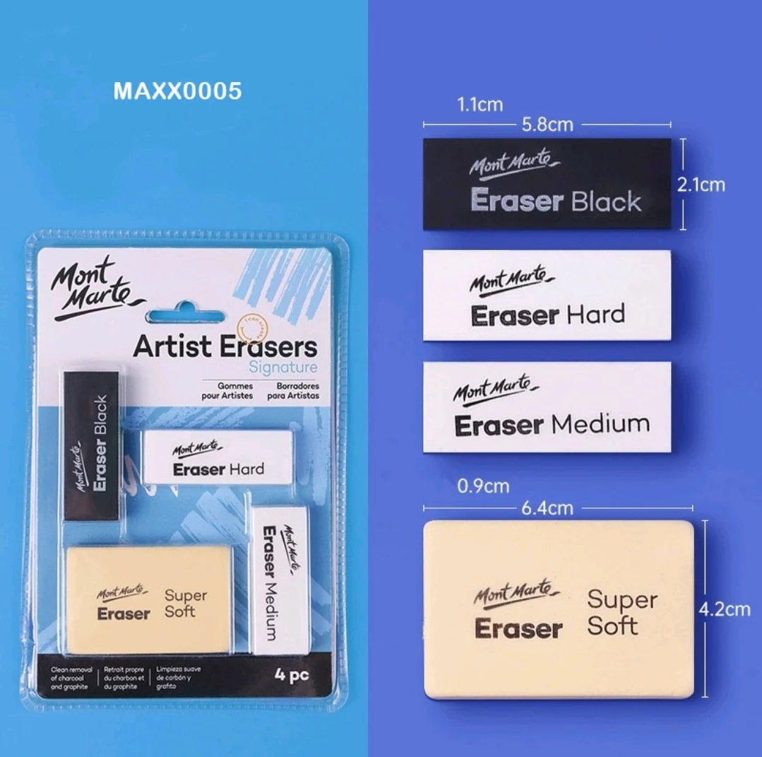 Mont Marte Artist Eraser Signature 4 Piece Set - Image 3