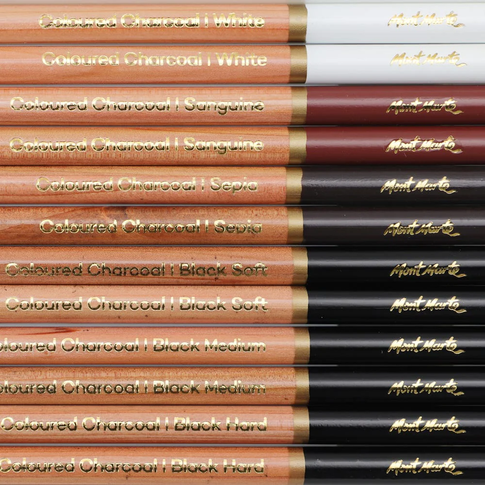 Mont Marte Coloured Charcoal Pencils Signature 12pc - Image 3