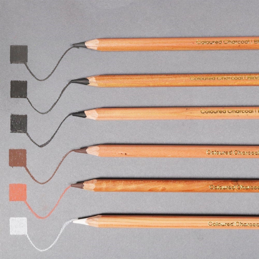 Mont Marte Coloured Charcoal Pencils Signature 12pc - Image 4