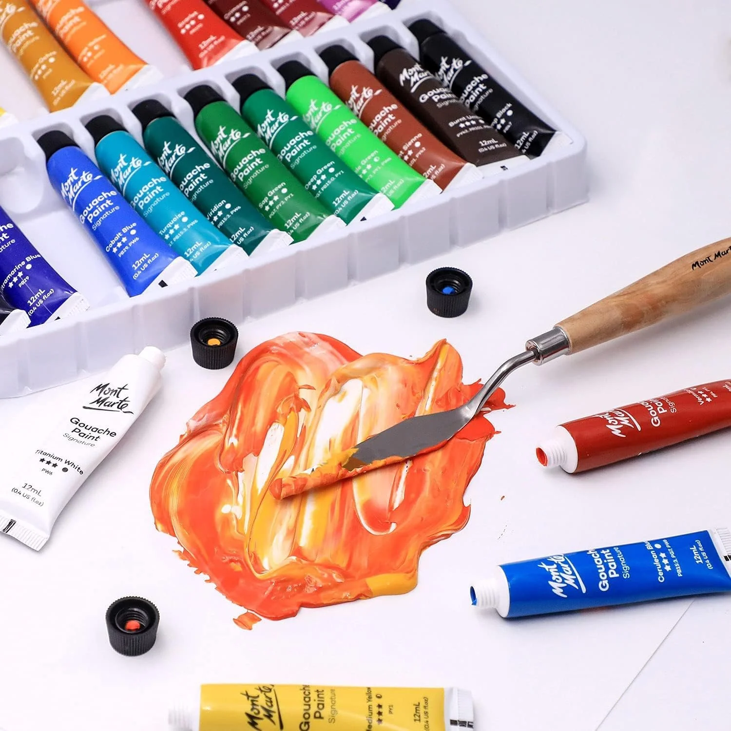 Mont Marte Gouache Paints Signature 24pc x 12ml - Image 4