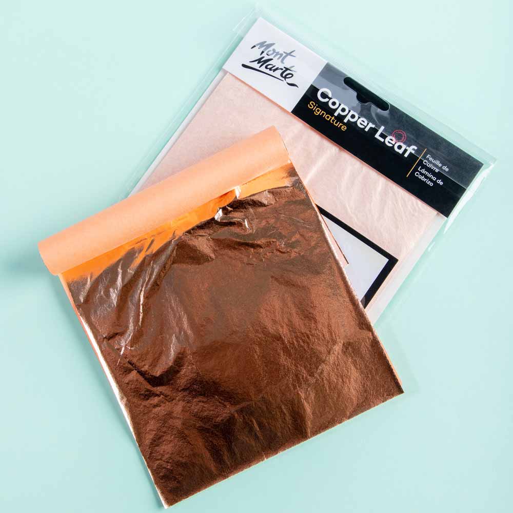 Mont Marte Imitation Copper Leaf Signature 14cm x 14cm (5.5in) 25 Sheets - Image 3