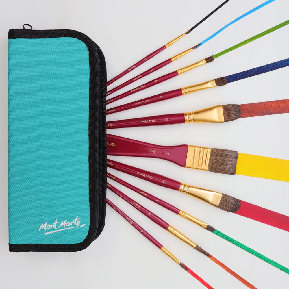 Mont Marte Watercolour Brush Set Signature 11pc - Image 7