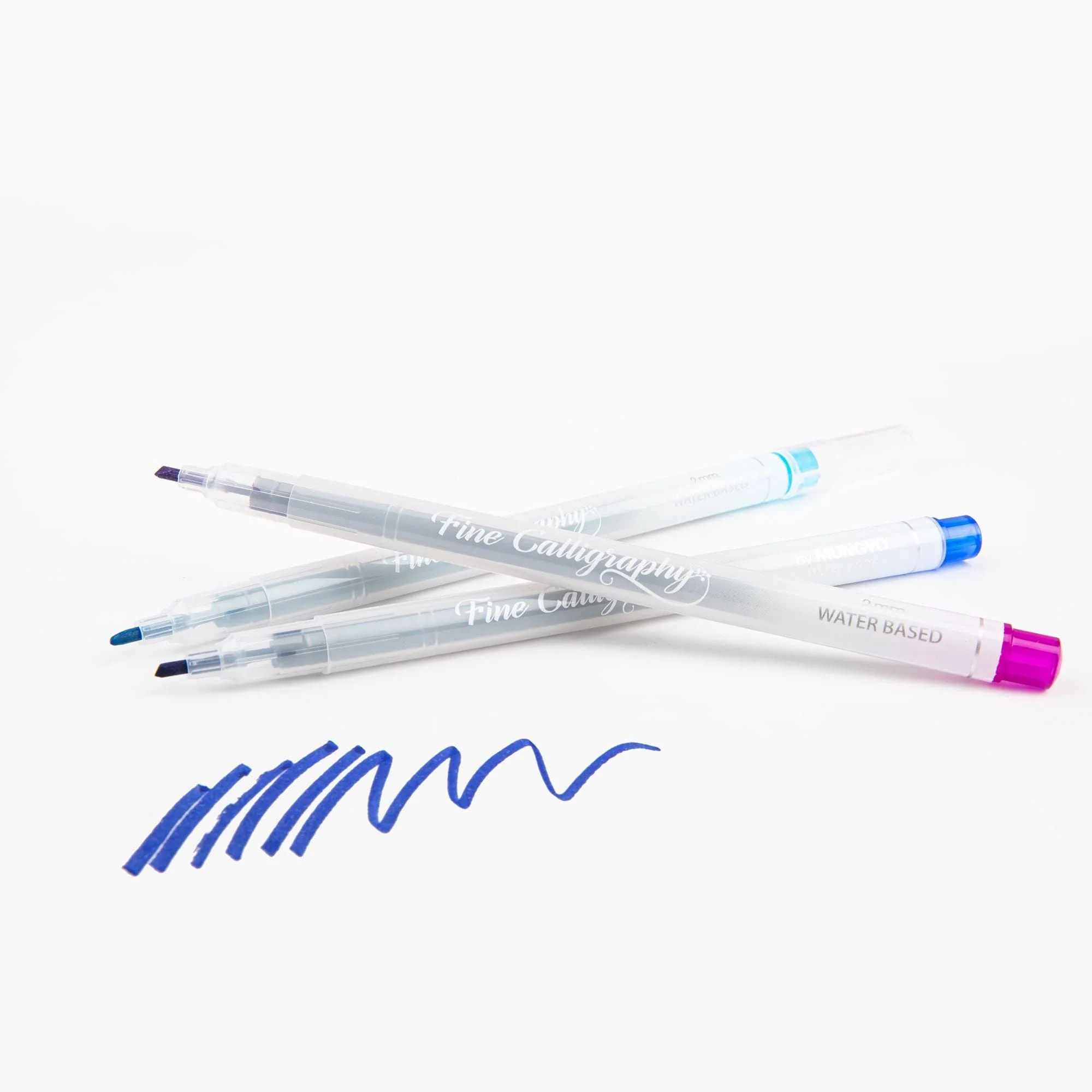 Mungyo Fine Calligraphy Chisel Pen Set of 12 Colours 2mm - Image 4
