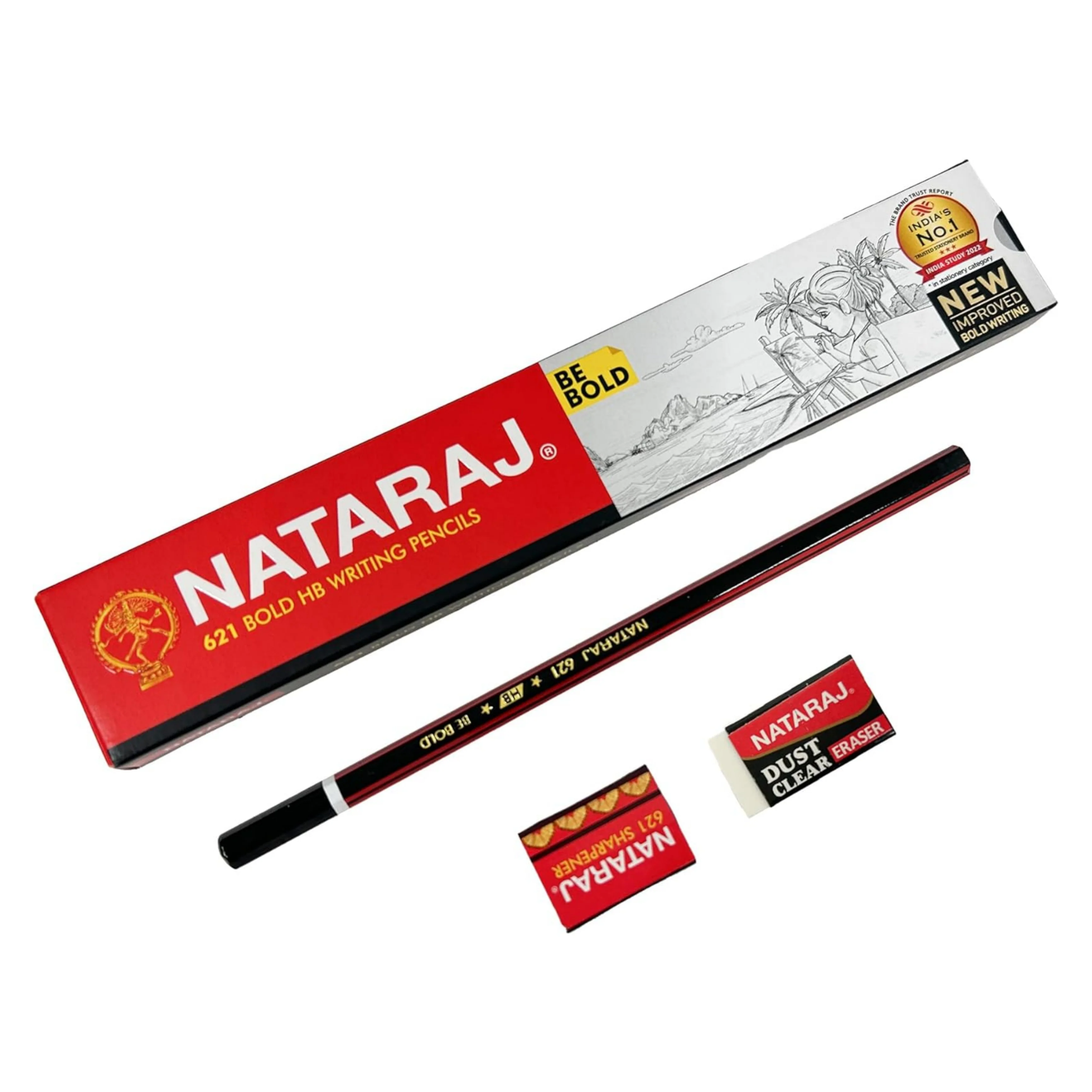 Nataraj 621 Bold HB Writing Pencils - Image 2