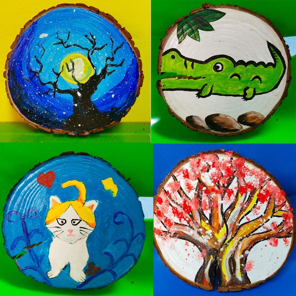 Natural Wooden Slice Round 20-22x2cm - Image 7