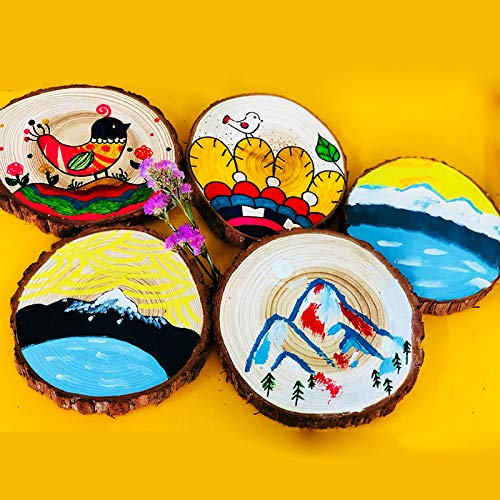 Natural Wooden Slice Round 20-22x2cm - Image 8