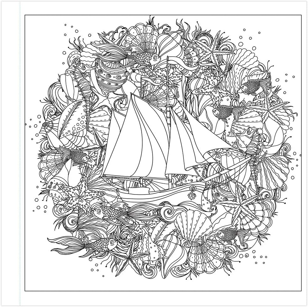 Navneet Adult Colouring Book - Serene Seascapes - Image 3