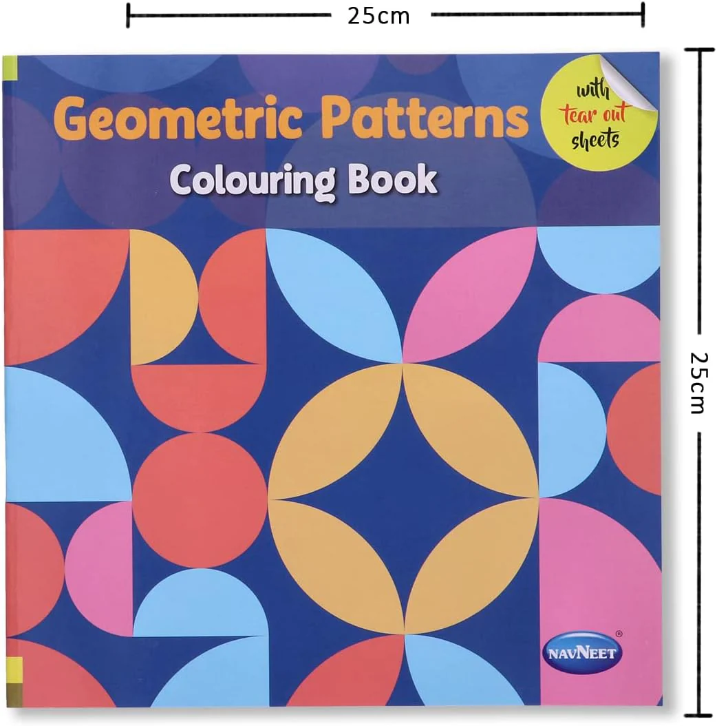 Navneet Geometric Pattern Colouring Book for Beginners and Adults - Image 5