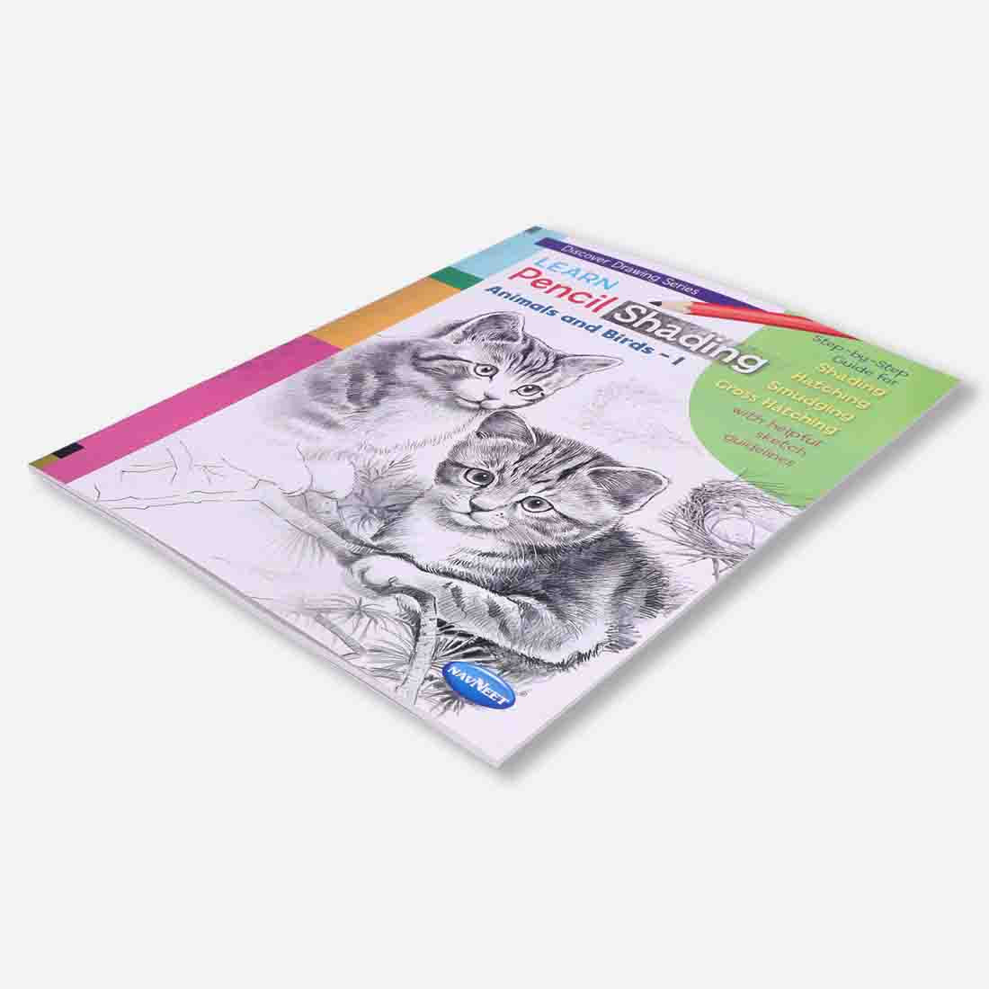 Navneet Learn Pencil Shading Animals & Birds 1 and 2 – For Elementary Art Prep – How to draw Animals and Birds - Pack of 2 Books - Image 12
