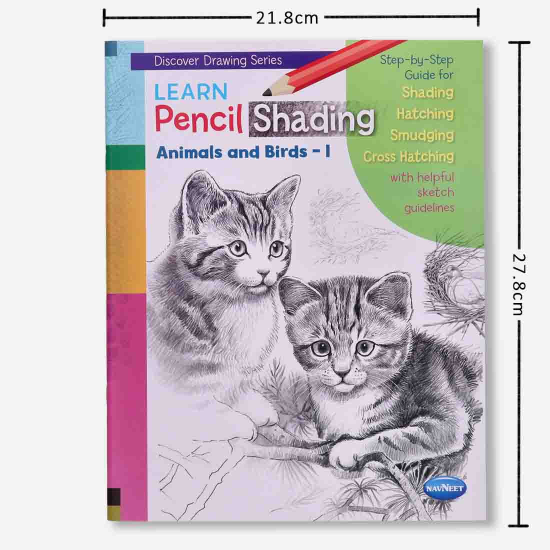 Navneet Learn Pencil Shading Animals & Birds 1 and 2 – For Elementary Art Prep – How to draw Animals and Birds - Pack of 2 Books - Image 3