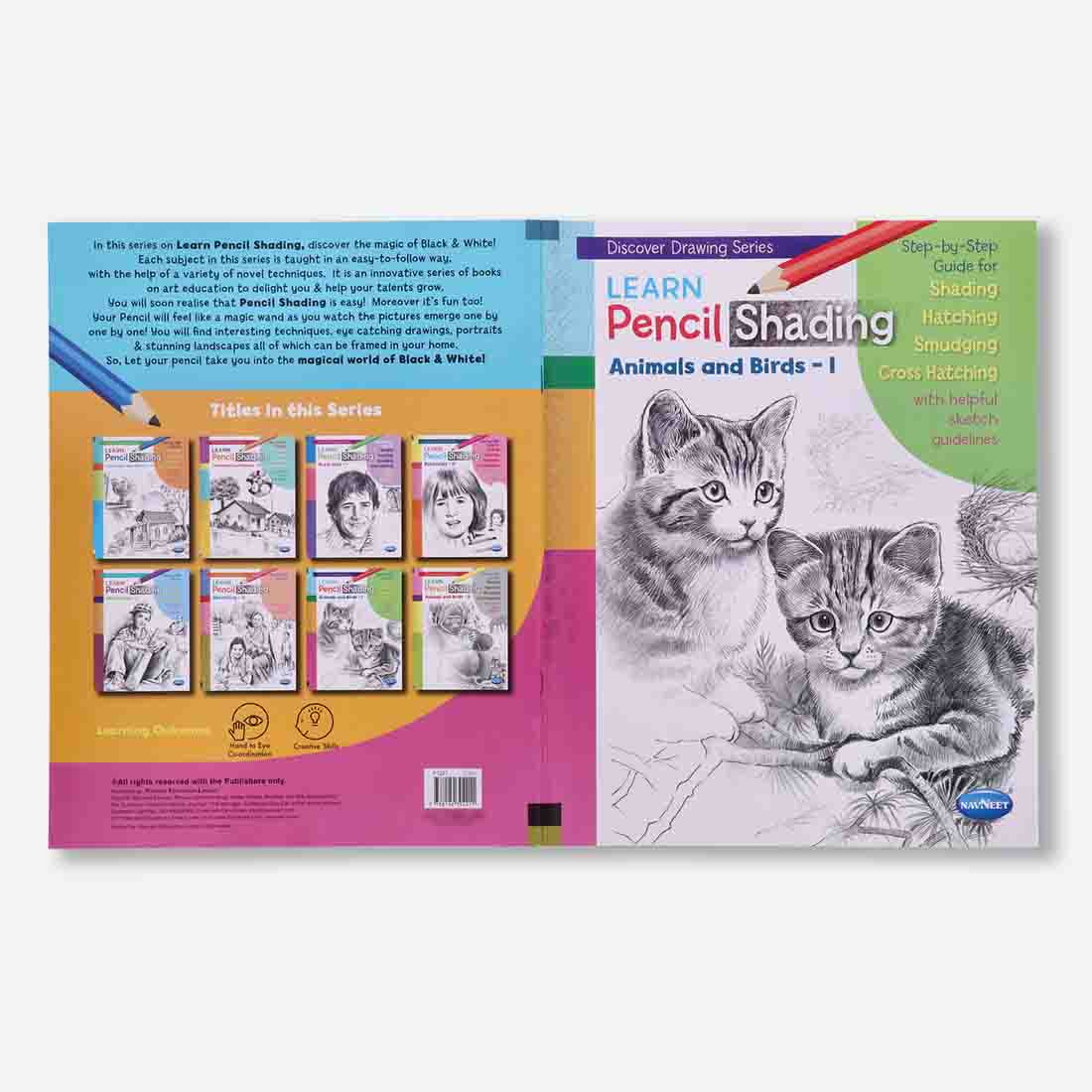 Navneet Learn Pencil Shading Animals & Birds 1 and 2 – For Elementary Art Prep – How to draw Animals and Birds - Pack of 2 Books - Image 9