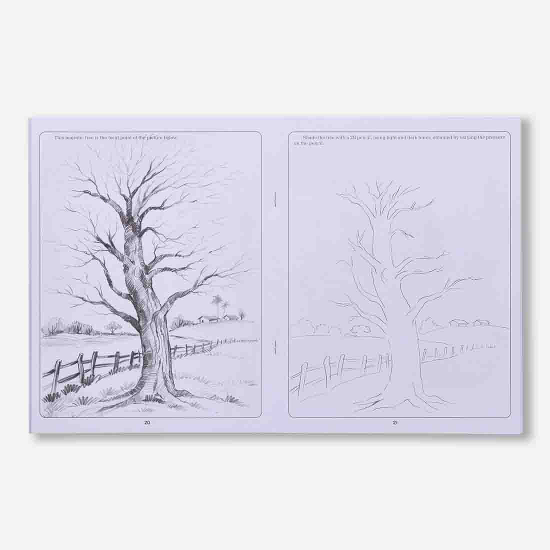 Navneet Learn Pencil Shading Landscape and Objects 1 and 2 – For Elementary Art Prep – How to draw Landscapes - Pack of 2 Books - Image 3