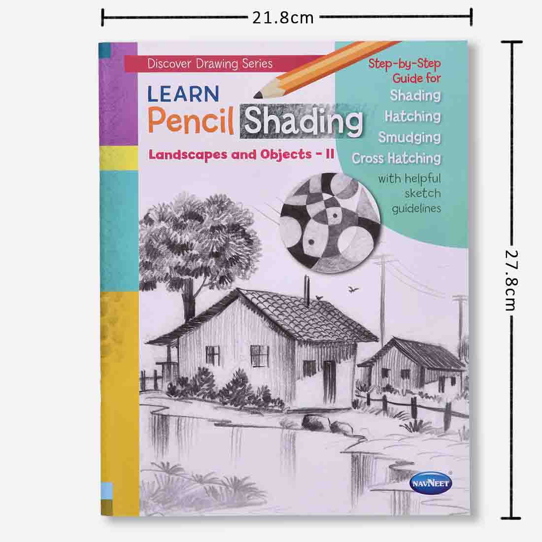 Navneet Learn Pencil Shading Landscape and Objects 1 and 2 – For Elementary Art Prep – How to draw Landscapes - Pack of 2 Books - Image 6