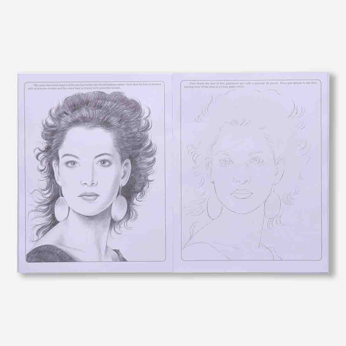 Navneet Learn Pencil Shading Portraits 1 and 2 – For Elementary Art Prep – How to draw Portraits - Pack of 2 Books - Image 7
