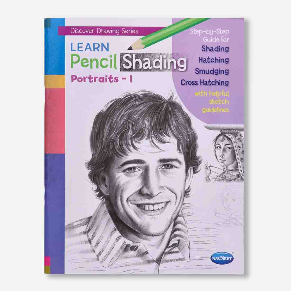 Navneet Learn Pencil Shading Portraits 1 and 2 – For Elementary Art Prep – How to draw Portraits - Pack of 2 Books - Image 8