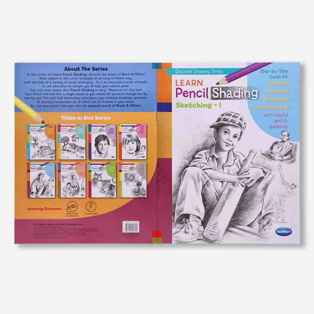 Navneet Learn Pencil Shading Sketching 1 and 2 – For Elementary Art Prep – How to draw sketches - Pack of 2 Books - Image 12