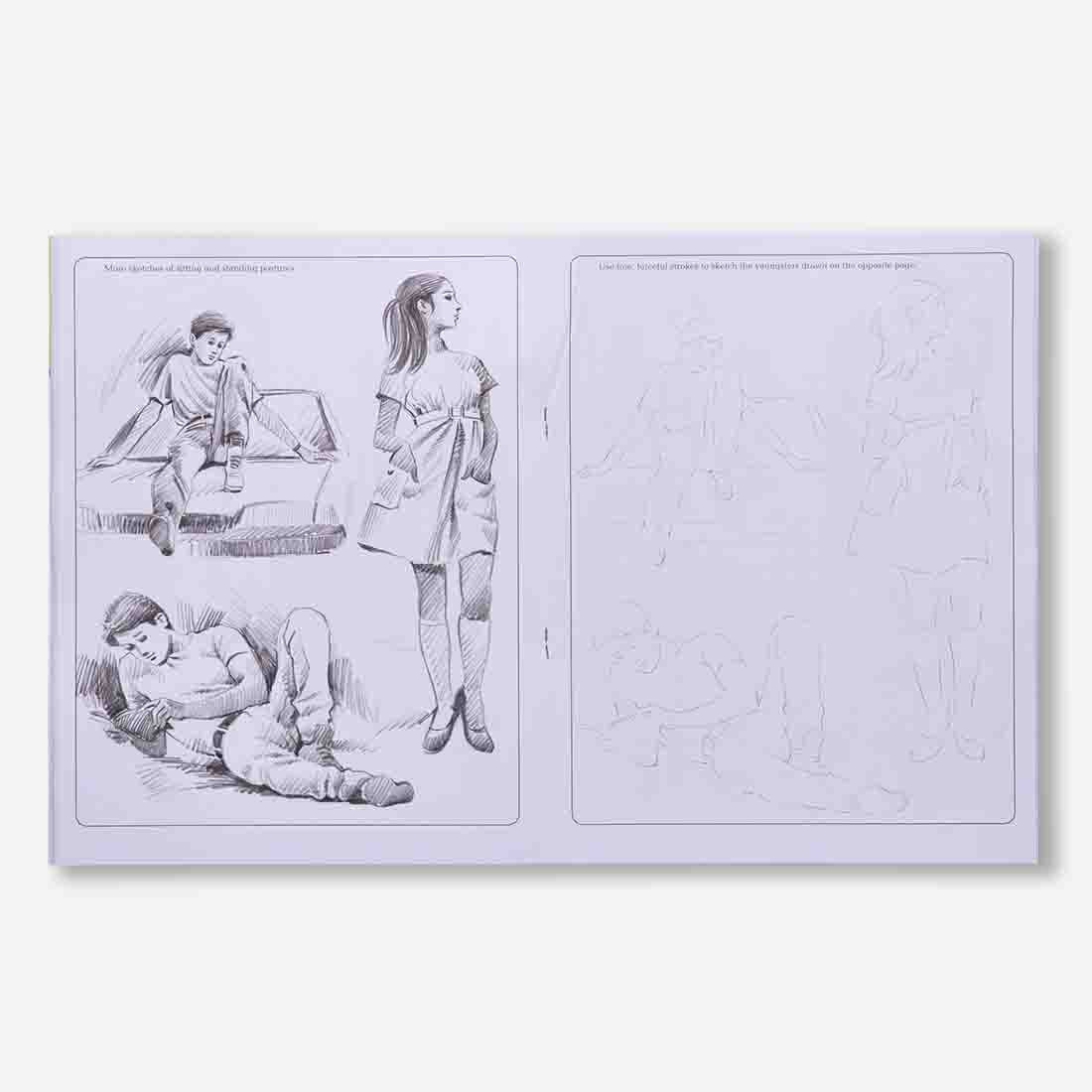 Navneet Learn Pencil Shading Sketching 1 and 2 – For Elementary Art Prep – How to draw sketches - Pack of 2 Books - Image 6