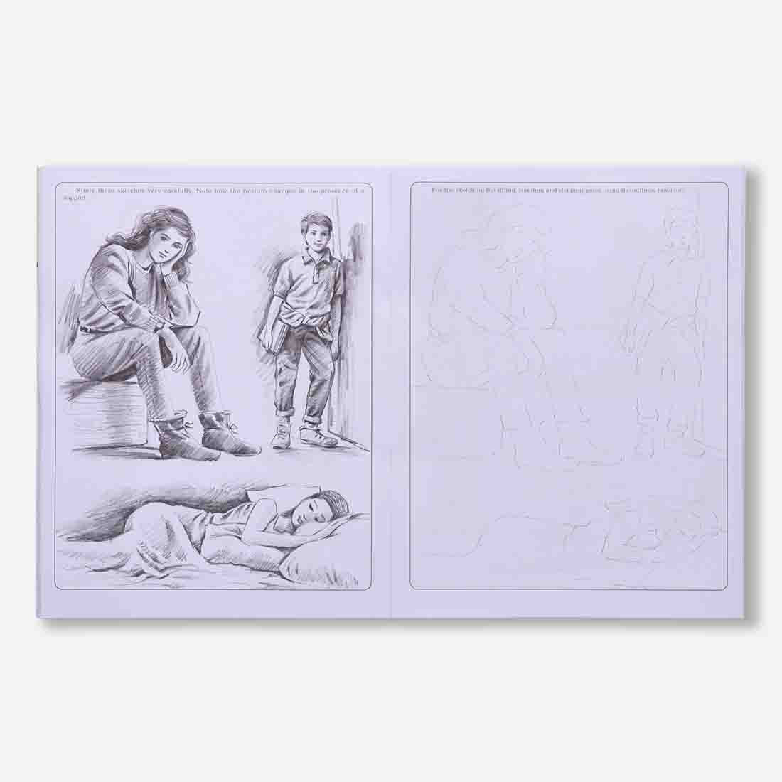 Navneet Learn Pencil Shading Sketching 1 and 2 – For Elementary Art Prep – How to draw sketches - Pack of 2 Books - Image 7