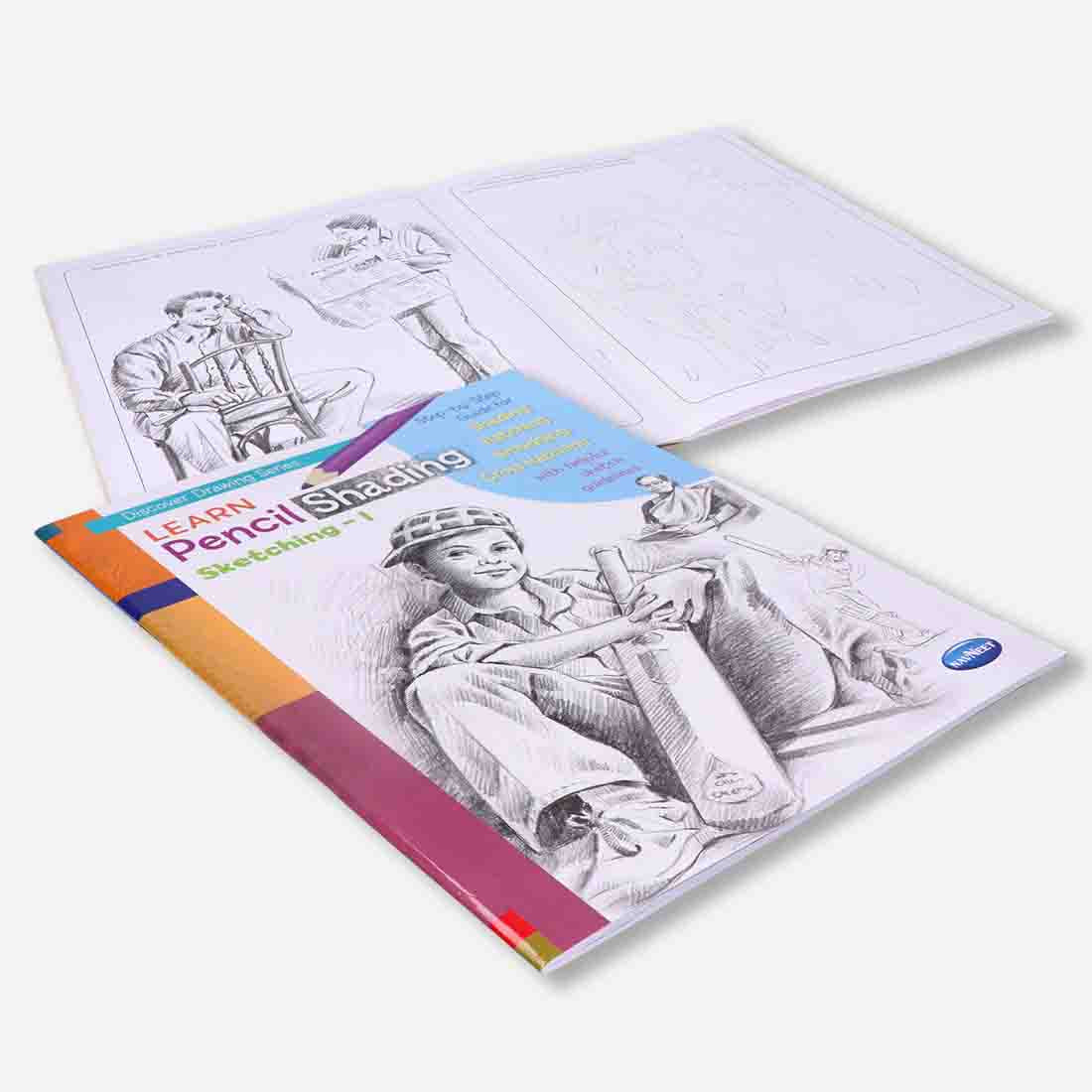 Navneet Learn Pencil Shading Sketching 1 and 2 – For Elementary Art Prep – How to draw sketches - Pack of 2 Books - Image 9