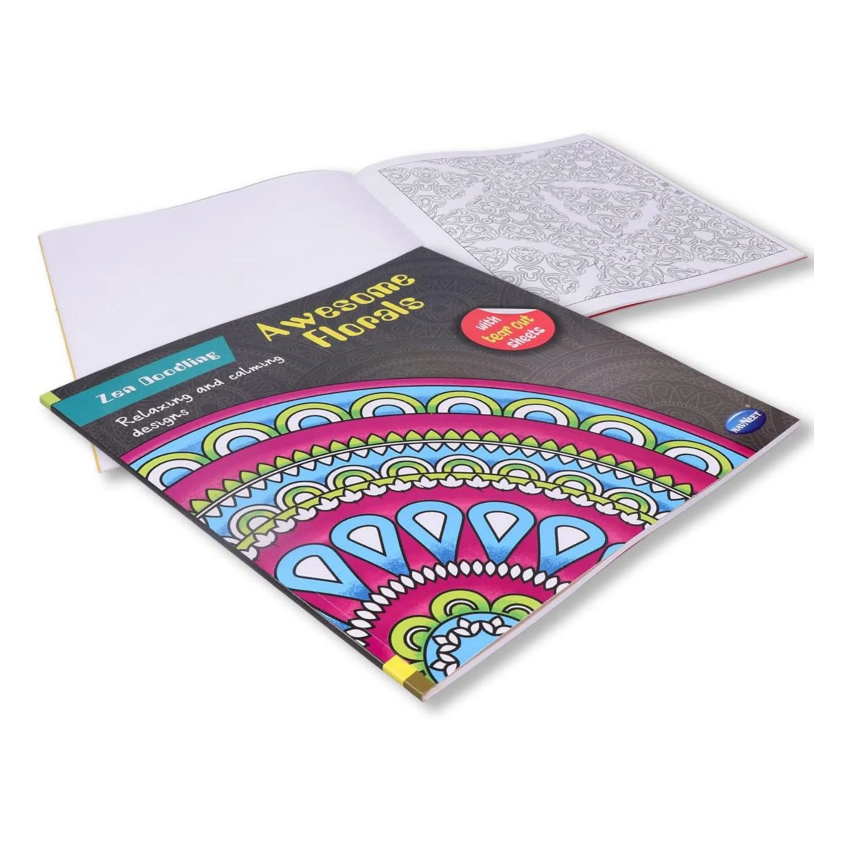 Navneet Zen Doodling- Awesome Florals Colouring Book for Beginners and Adults - Image 3