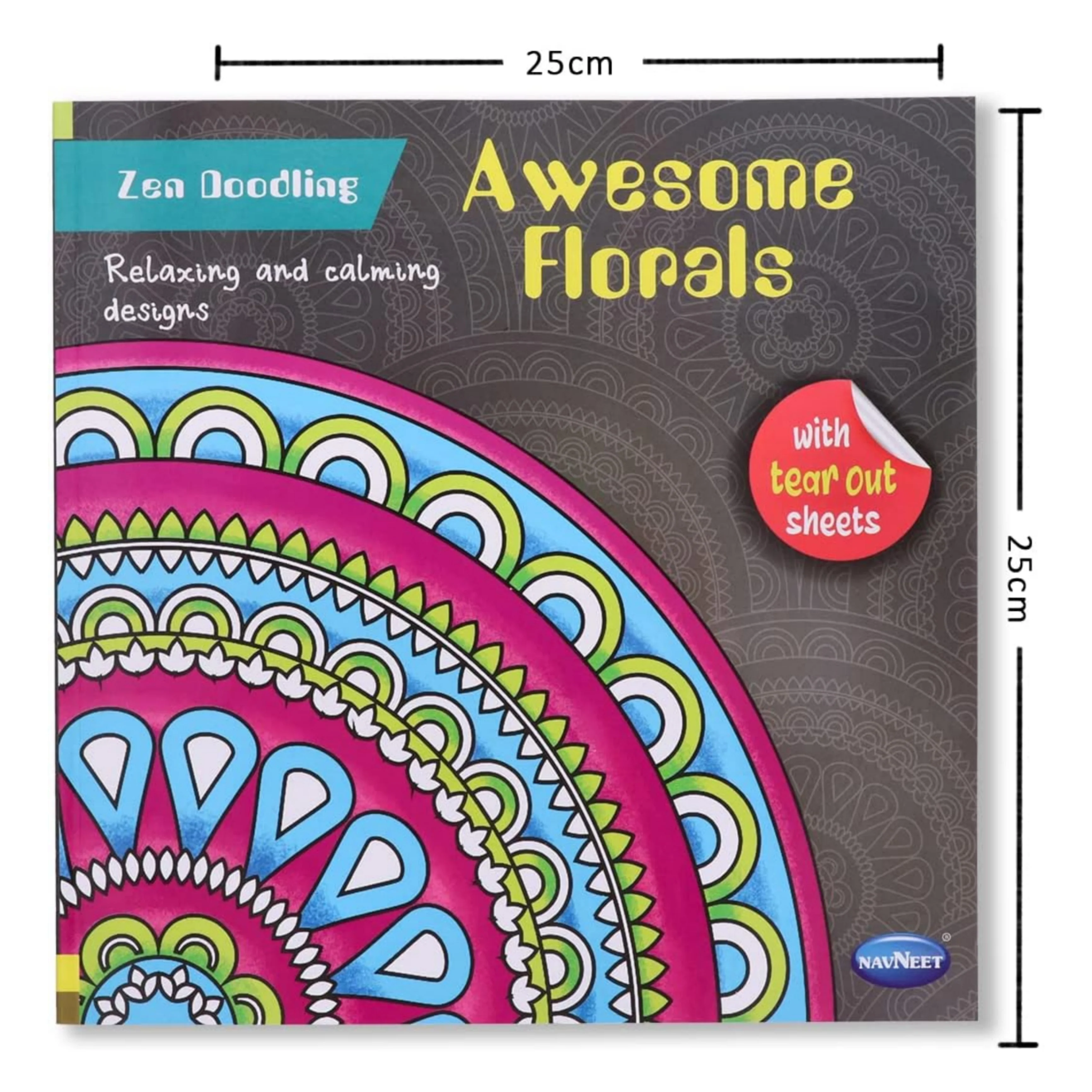 Navneet Zen Doodling- Awesome Florals Colouring Book for Beginners and Adults - Image 8