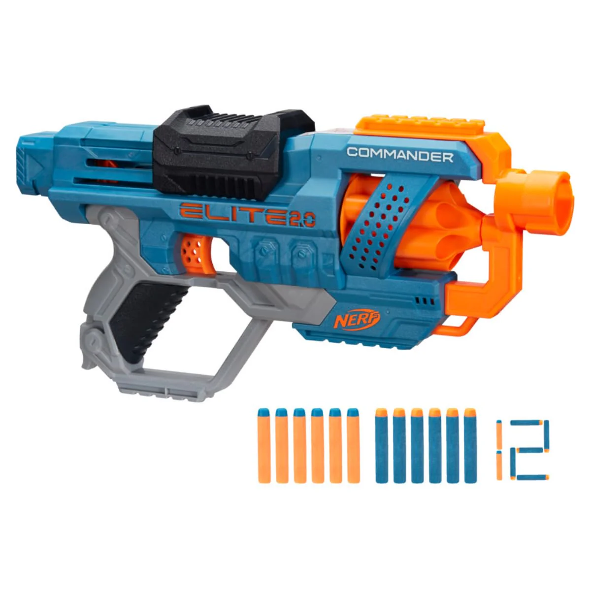 Hasbro Nerf Elite 2.0 Commander Rd-6 Blaster 12 Darts 6-Dart Rotating Drum Gift Toys for Kids Teens and Adults - Image 2