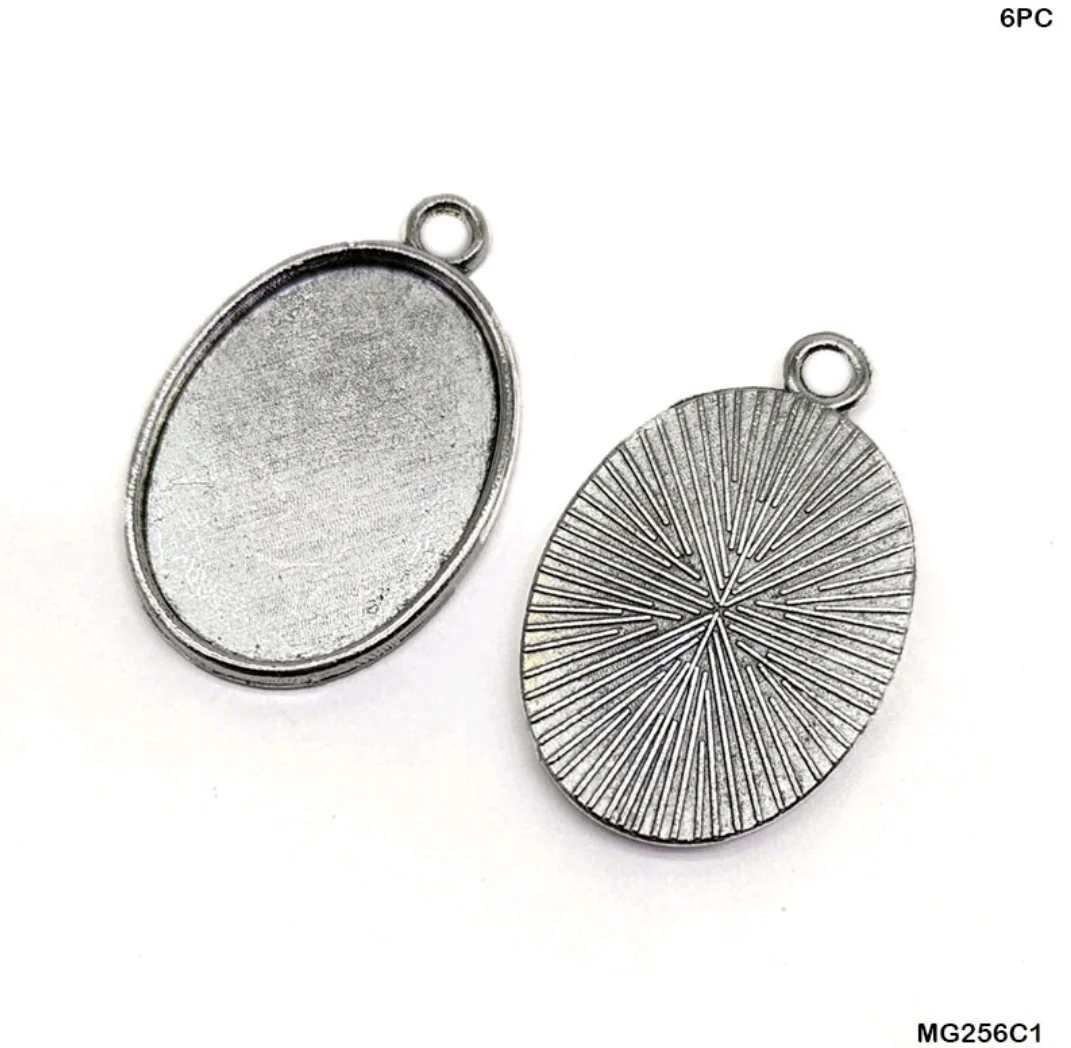 Oval Shape Bezel Pendant 6 Pc's - Image 3