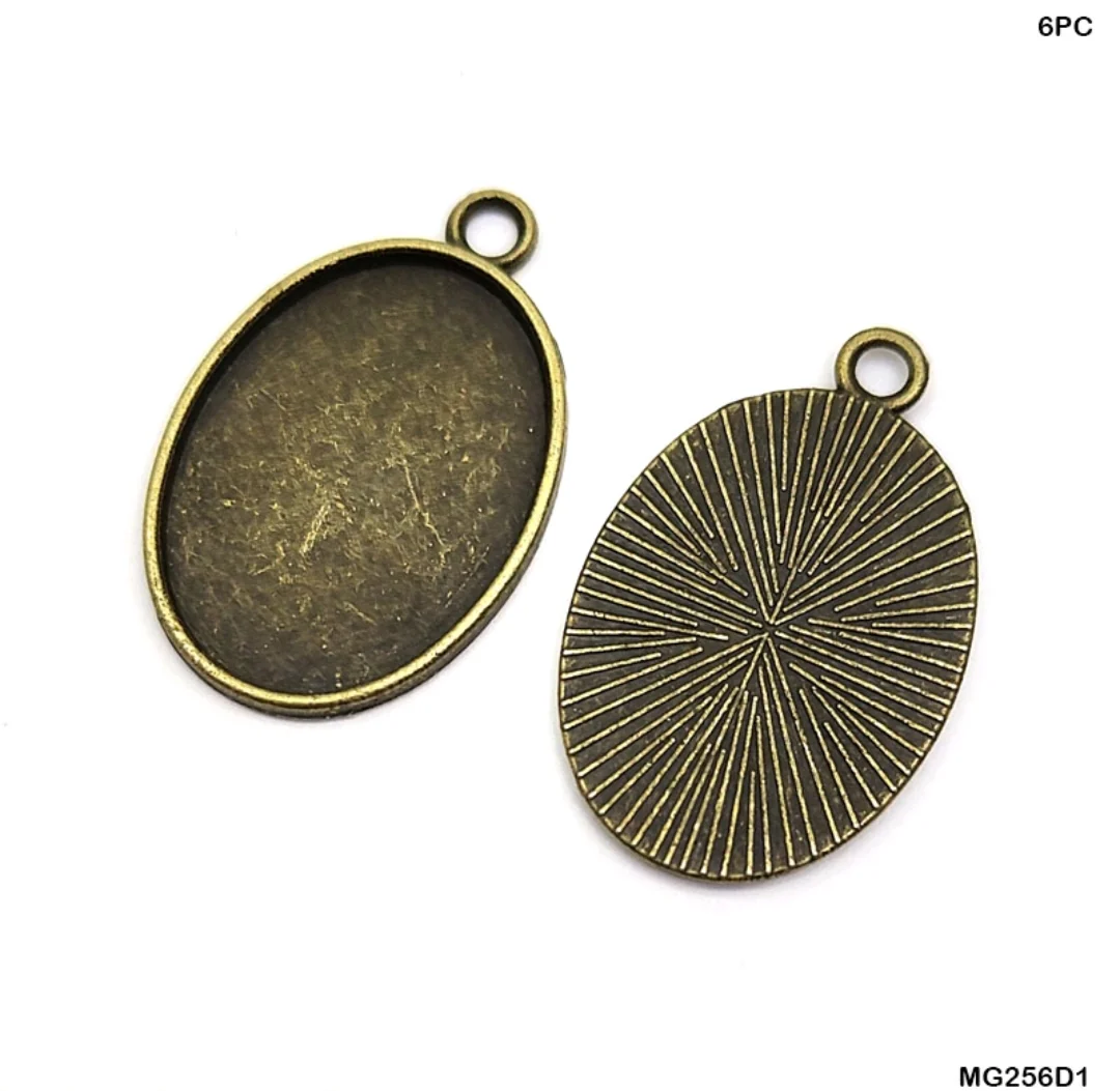 Oval Shape Bezel Pendant 6 Pc's - Image 4