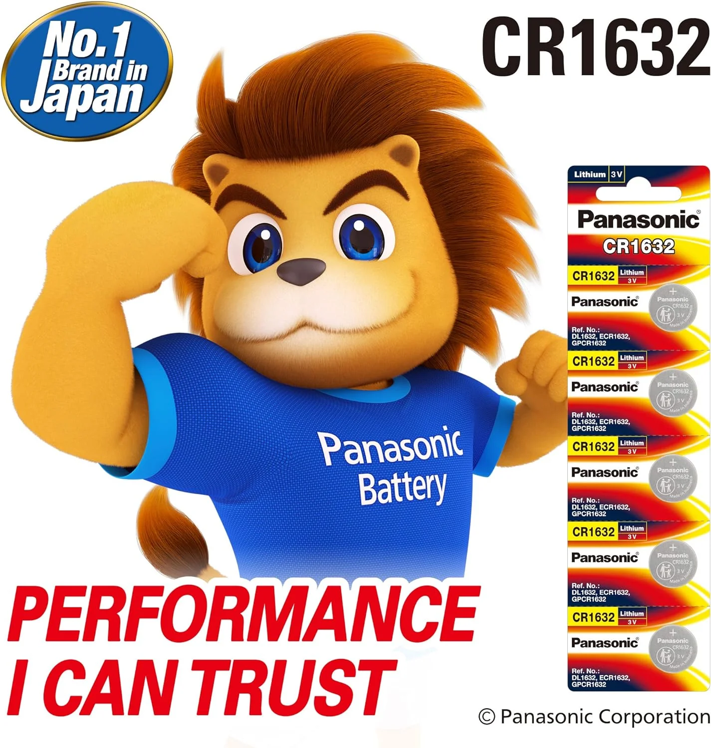Panasonic CR-1632 Lithium Coin Battery 3v - Pack of 5 Provide Long Lasting Power in a Variety of Devices,from keyless-Entry fobs to Toys - Image 4
