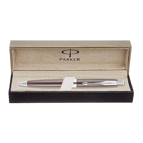 Parker Aster Matte Brown Chrome Trim Ball Pen - Image 3