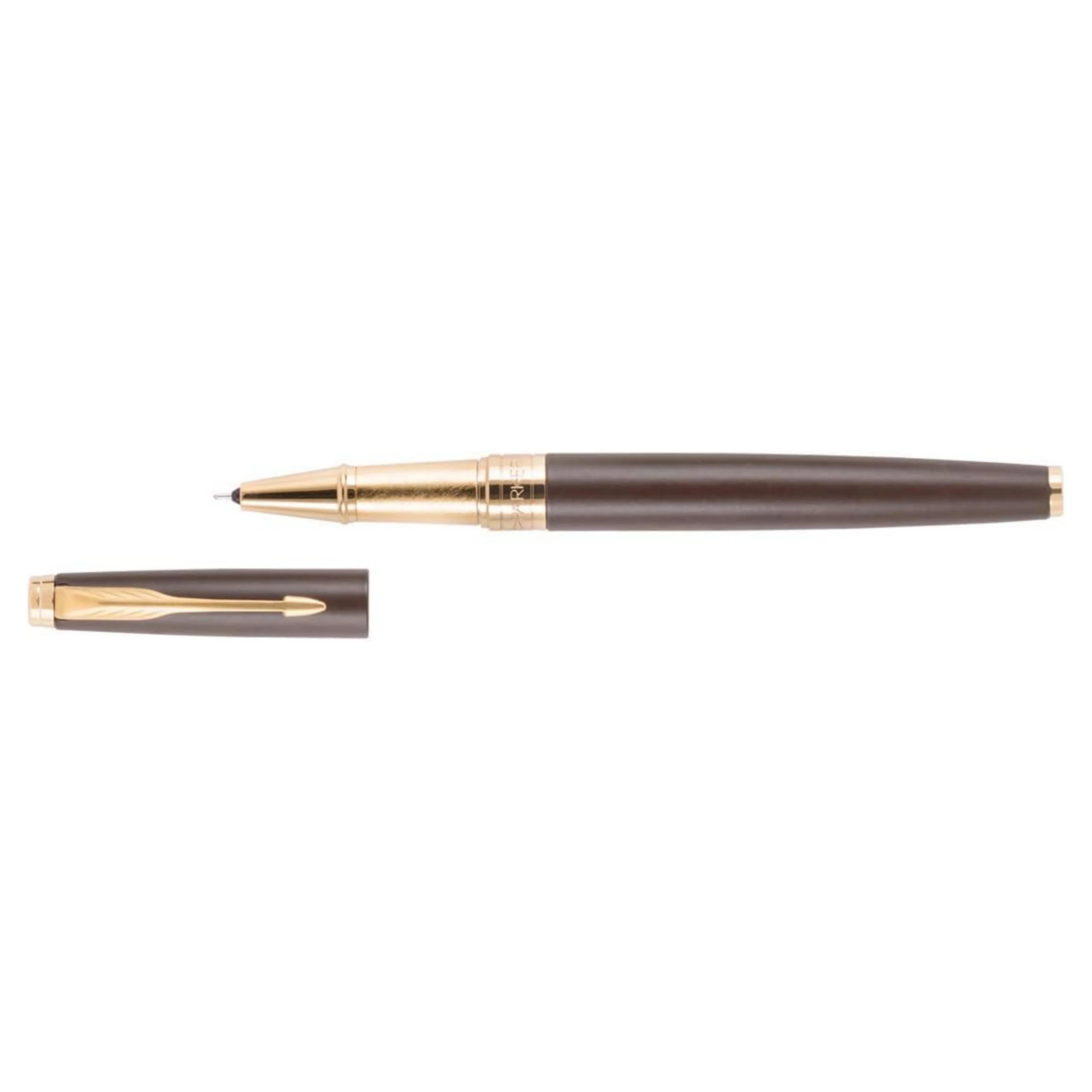 Parker Aster Matte Brown Gold Trim Roller Ball Pen - Image 3