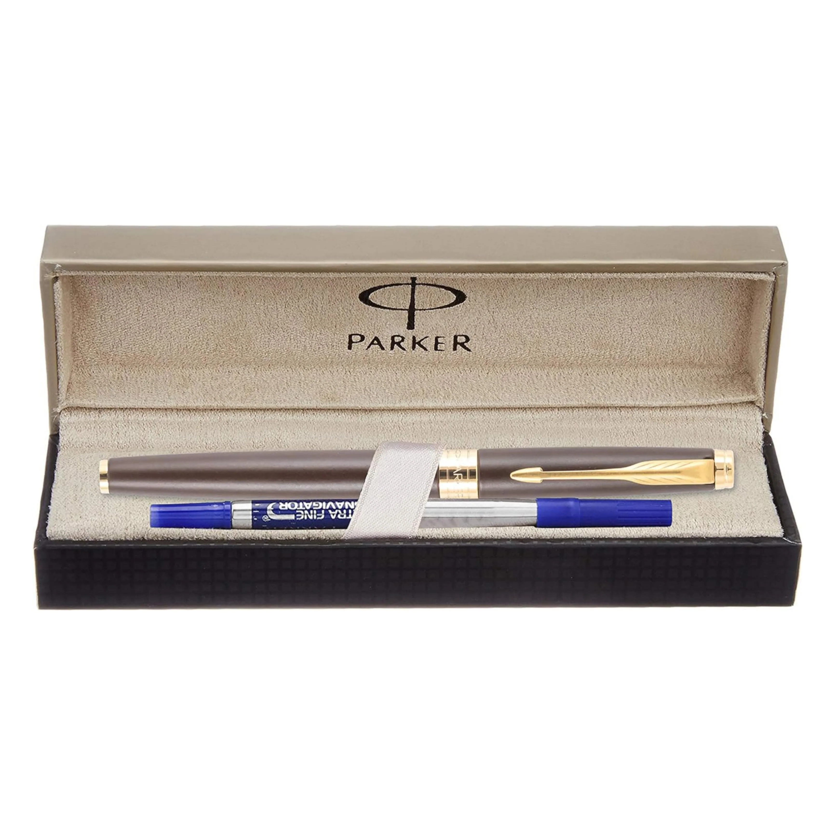 Parker Aster Matte Brown Gold Trim Roller Ball Pen - Image 4