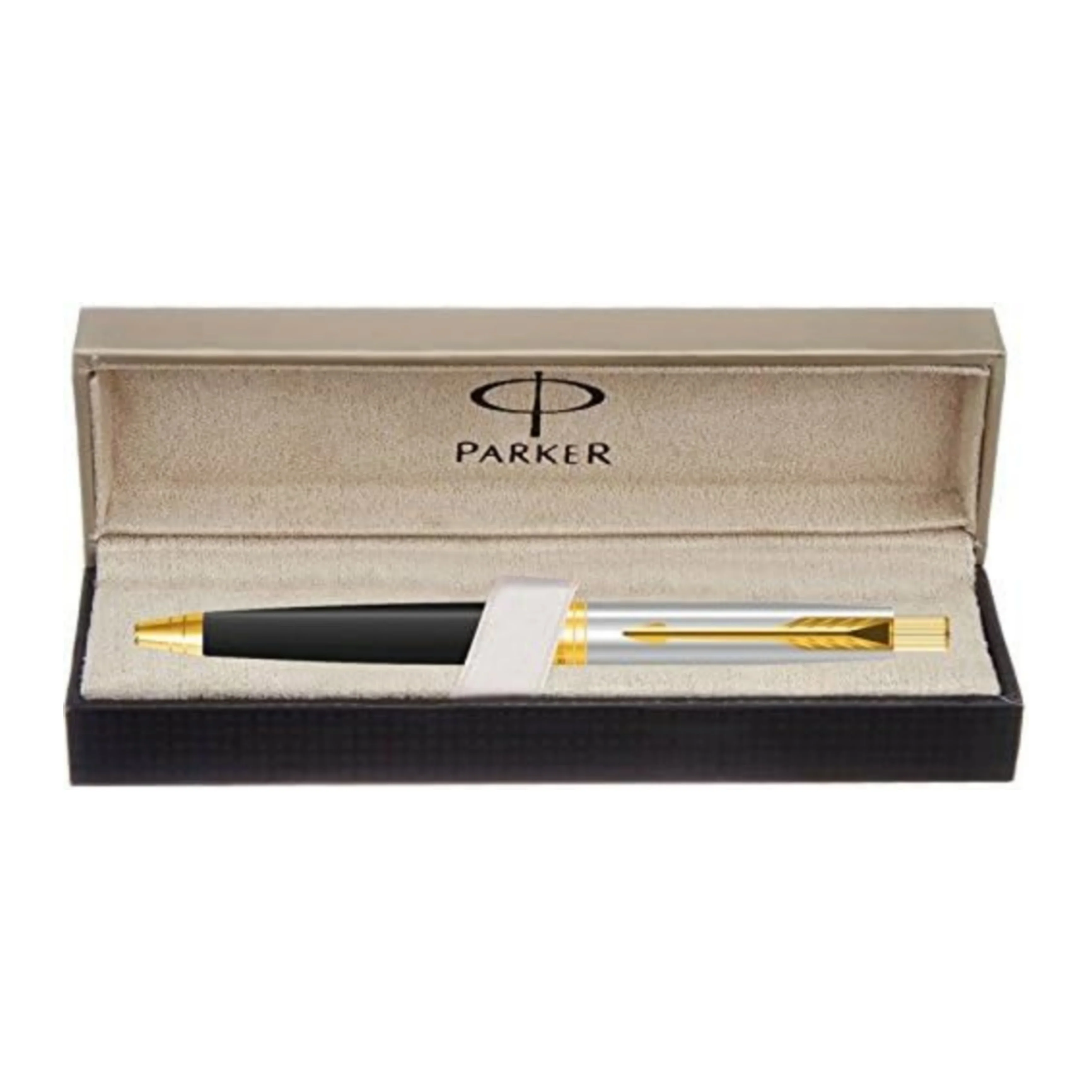 Parker Aster Shiny Black Gold Trim Ball Pen - Image 3