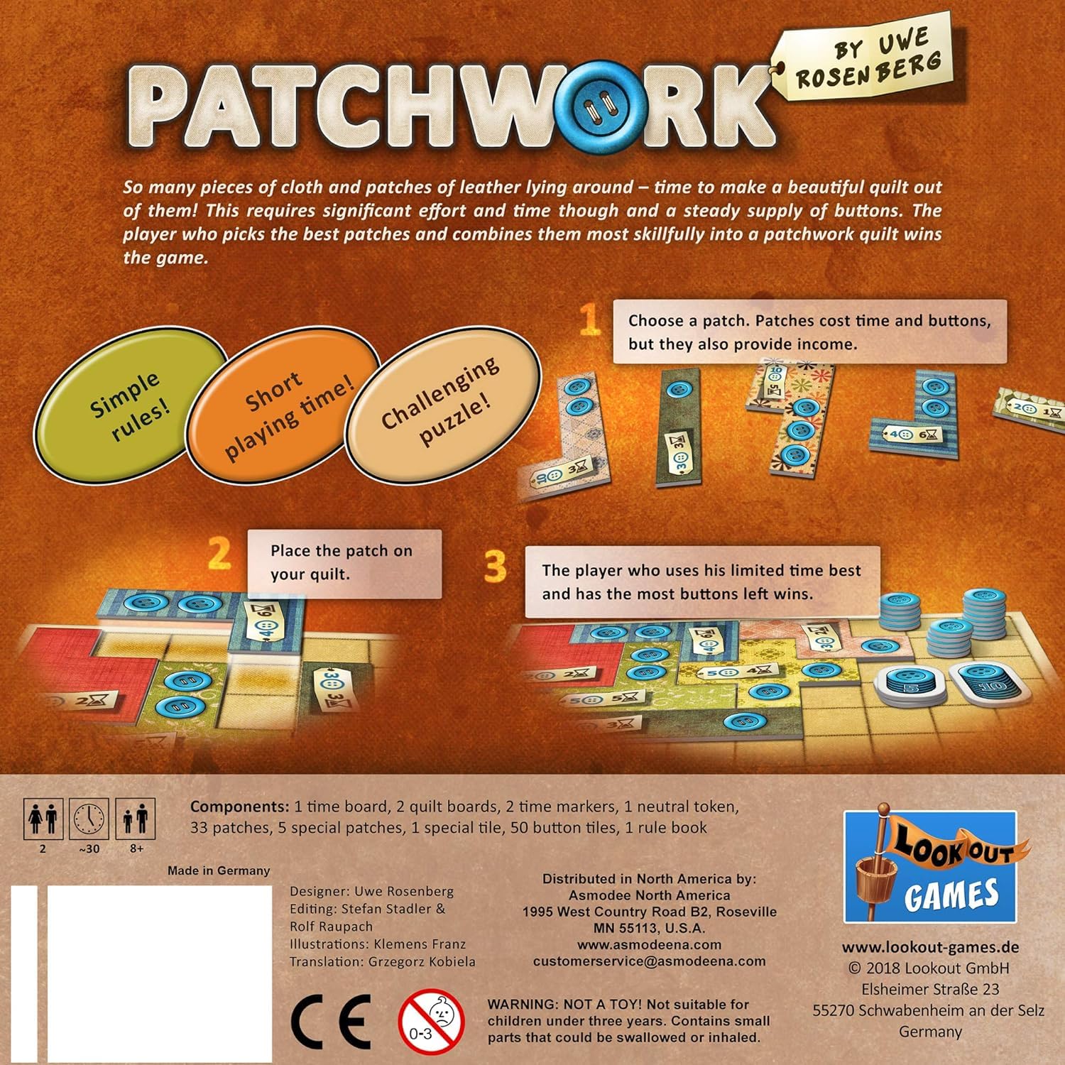 Patchwork Board Game A Two Player Quilting Strategy Game - Image 3