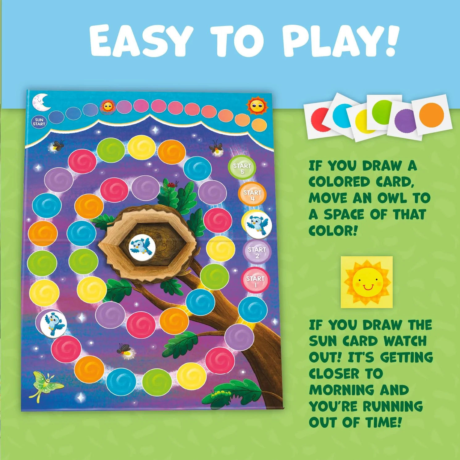 Peaceable Kingdom Hoot Owl Hoot - Cooperative Matching Game - Image 3