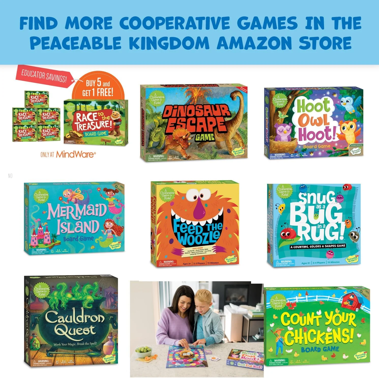 Peaceable Kingdom Hoot Owl Hoot - Cooperative Matching Game - Image 7