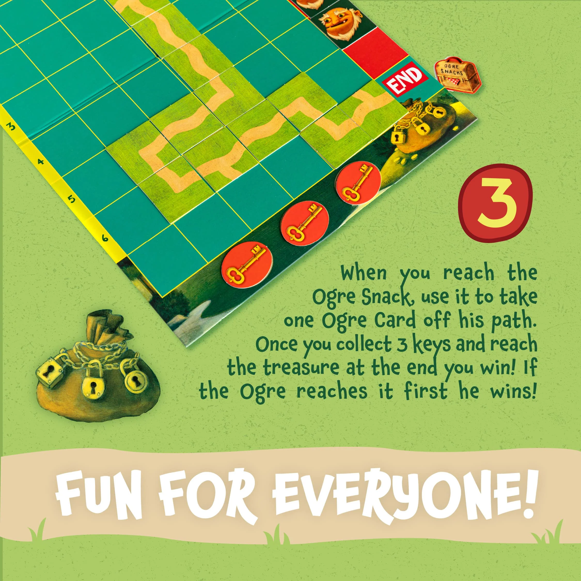 Peaceable Kingdom Race to the Treasure! Cooperative Path Building Game - Image 4