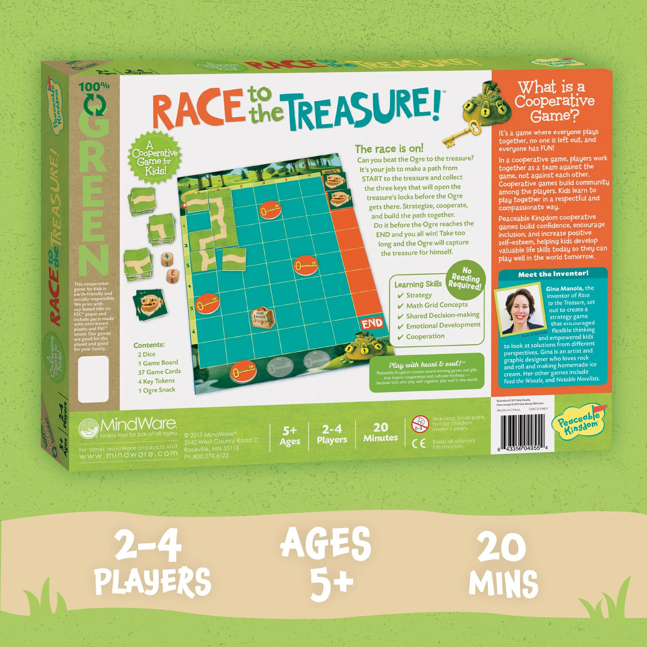 Peaceable Kingdom Race to the Treasure! Cooperative Path Building Game - Image 5