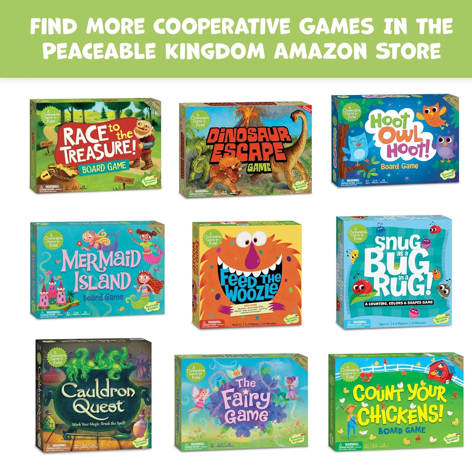 Peaceable Kingdom Race to the Treasure! Cooperative Path Building Game - Image 9