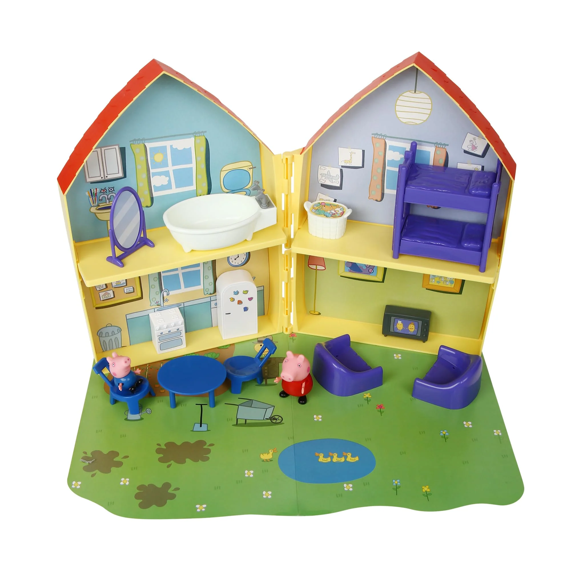 PEPPA PIG Family House Playset Includes Peppa's and George Figures House Set and Other Fun Accessories - Image 5