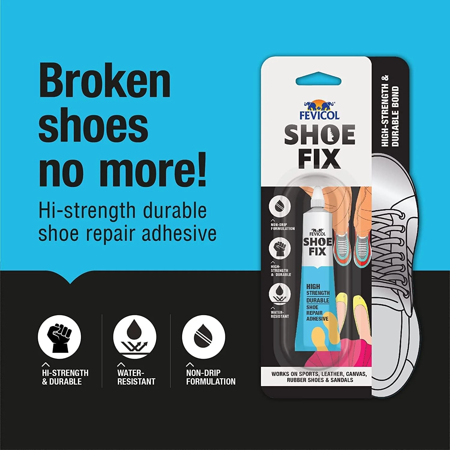 Pidilite Fevicol Shoefix High Strength Durable Shoe and Footwear Repair Adhesive 2 Grams - Image 4