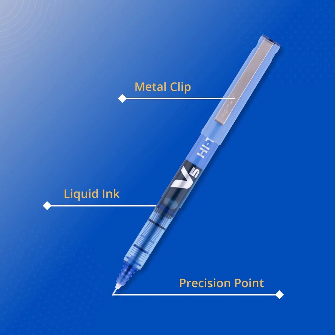 Pilot V5 Hi-Techpoint Pen Rainbow Colour Set of 12 - Image 3