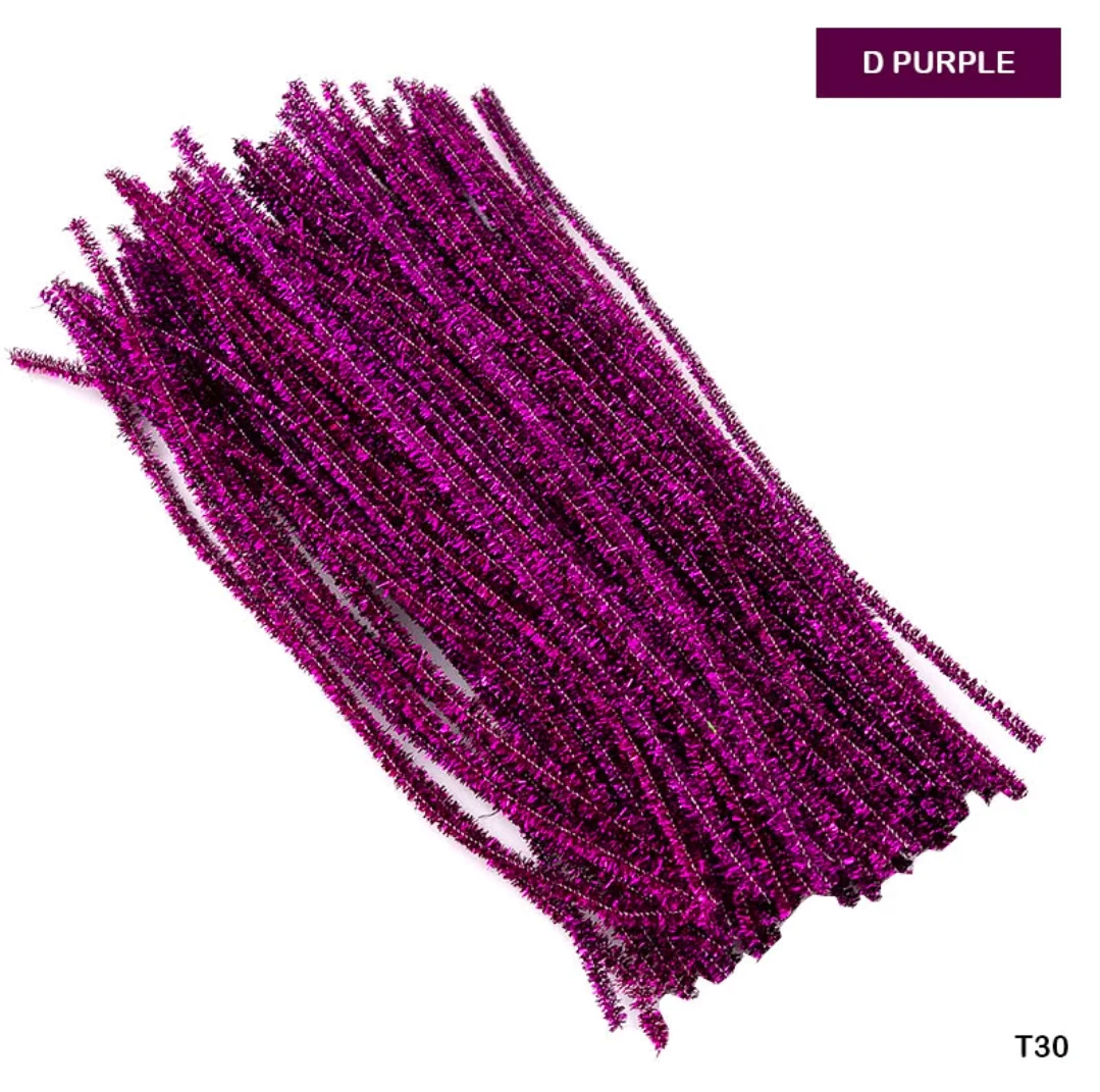 Pipe Cleaner Glitter 100 Pc's Single Shades - Image 4